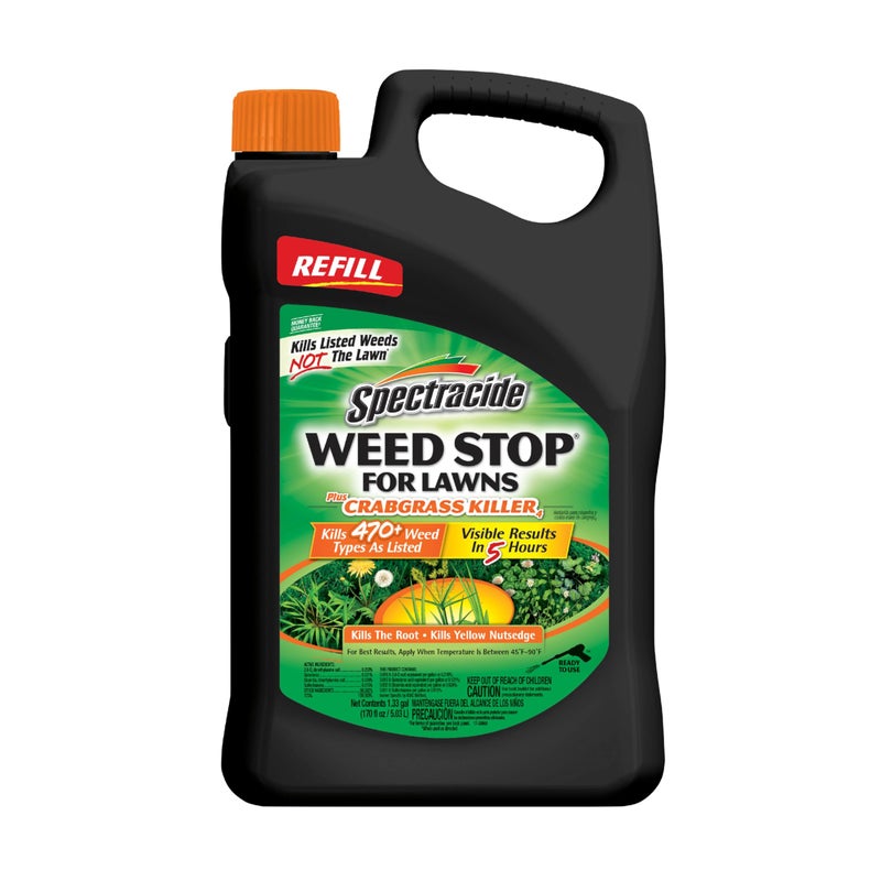 Spectracide Weed Stop For Lawns Plus Crabgrass Killer AccuShot Refill, 1.33 Gallons, Kills More Than 470 Types Of Weeds As Listed Including Dandelion, Chickweed, Clover, Crabgrass And Yellow Nutsedge - Image 1