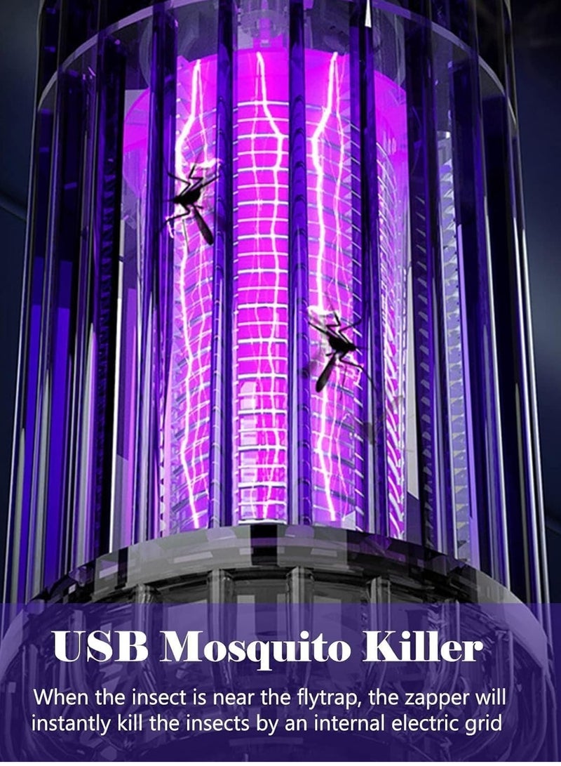 Electric Mosquito Killer, Portable Wall Mounted USB Rechargeable Outdoor Mosquito Trap Lamp, Double Baits, Dual Mode, Ultra-Quiet, Power Saving, Indoor Mosquito Zapper. - Image 3