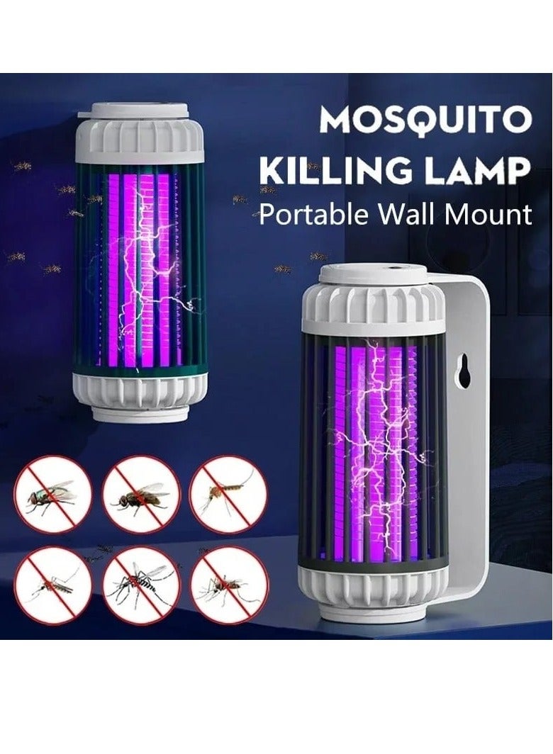 Electric Mosquito Killer, Portable Wall Mounted USB Rechargeable Outdoor Mosquito Trap Lamp, Double Baits, Dual Mode, Ultra-Quiet, Power Saving, Indoor Mosquito Zapper. - Image 4
