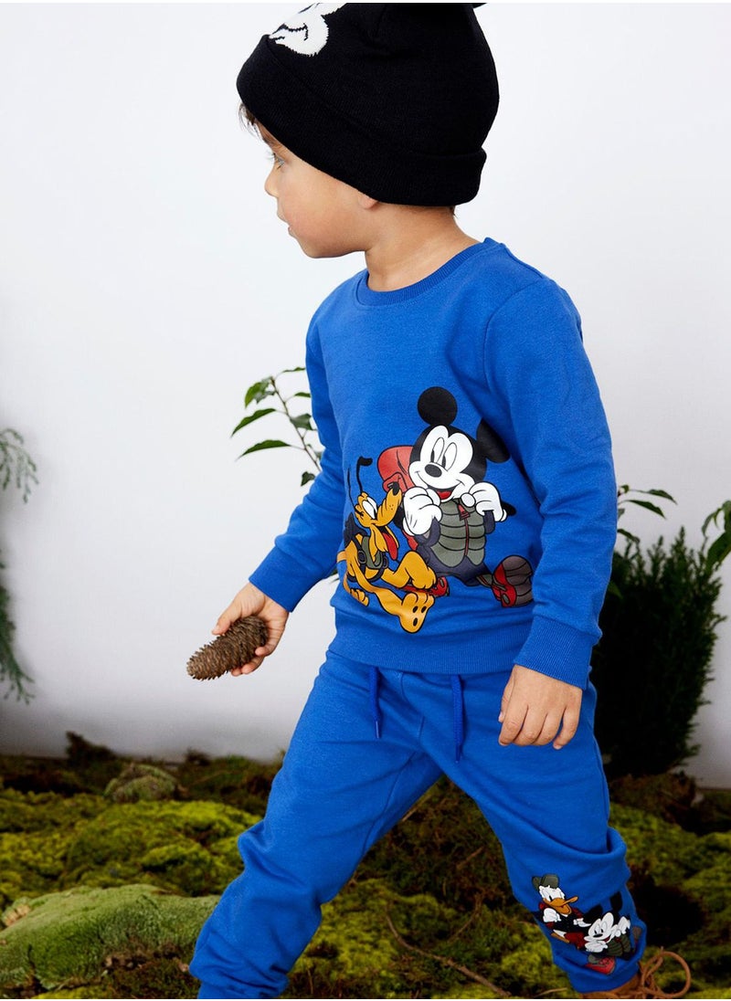 NAME IT - Kids Mickey & Donald Cuffed Sweatpants - Image 1