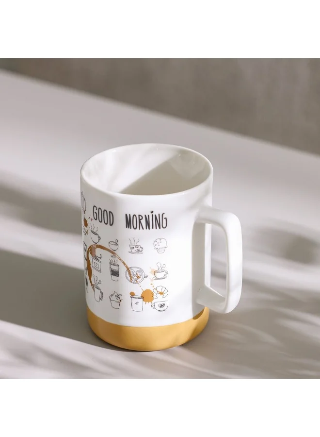 DANUBE HOME Danube Home Danube Essential 2-Piece New Bone China Mug Set Elegant And Durable Perfect For Tea Coffee Or Hot Beverages Stylish And Comfortable Design For Home Or Office Use 8X7X10.8Cm 405Ml