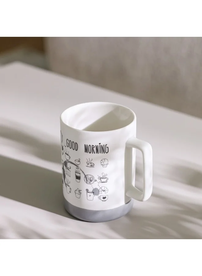 DANUBE HOME Danube Home Danube Essential 2-Piece New Bone China Mug Set Elegant And Durable Perfect For Tea Coffee Or Hot Beverages Stylish And Comfortable Design For Home Or Office Use 8X7X10.8Cm 405Ml
