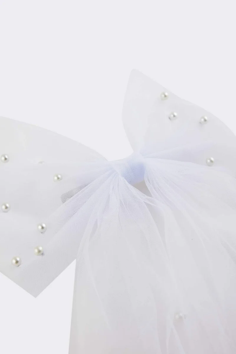 Defacto Woman Bow Detail White Hair Clip