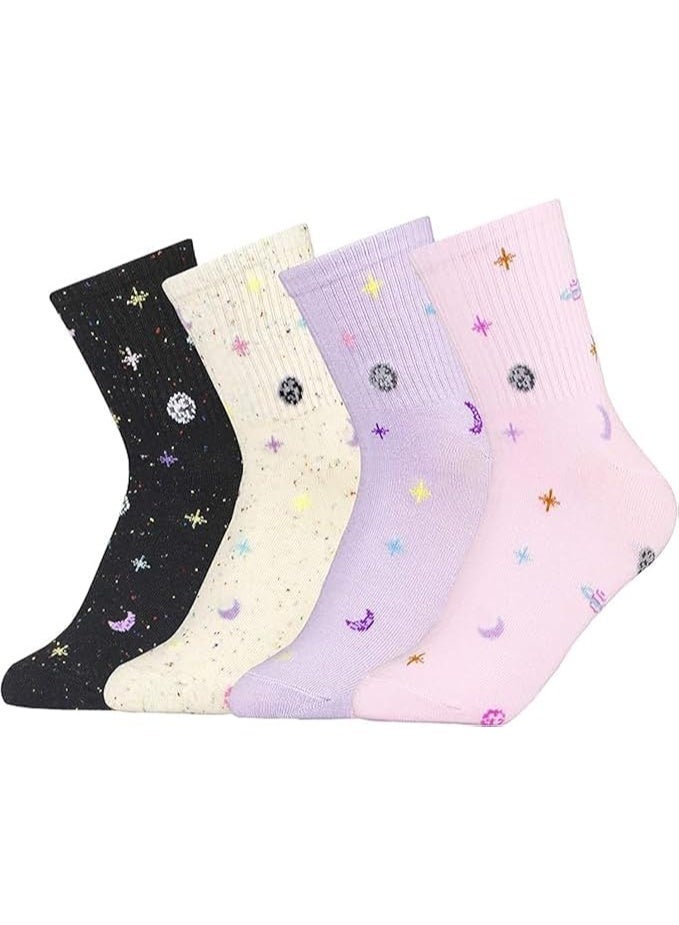 ChicAbode Women's Cute and Novelty Casual Crew Socks, Lovely Funny Patterned Cotton Ankle Dress Socks. - Image 1
