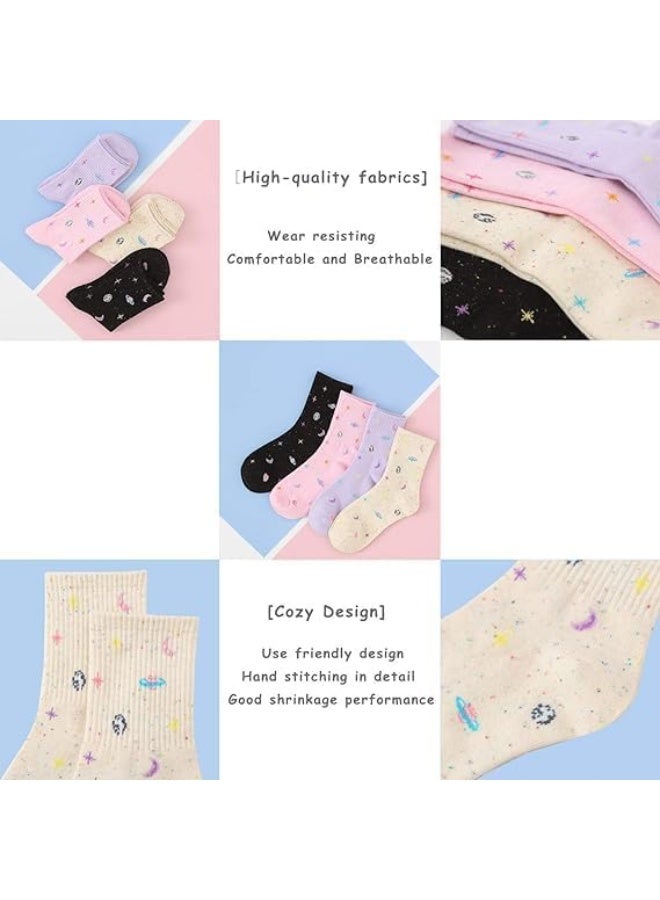 ChicAbode Women's Cute and Novelty Casual Crew Socks, Lovely Funny Patterned Cotton Ankle Dress Socks. - Image 3