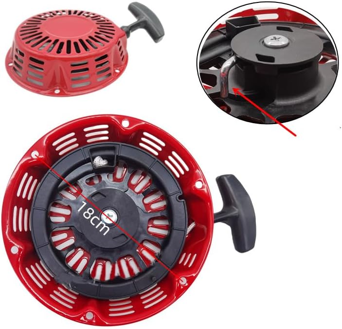 GX390 Red Pull Starter Assembly Lightweight and Starter for GX390 Generator (GX390(Curved Claw)) - Image 2