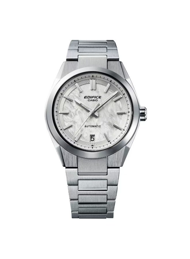 Casio Edifice EFK-100D-7A “Polar White” Edifice’s First Automatic - Electroformed Texture, 39mm Sapphire, 100M WR, Motorsport Inspired - Image 3