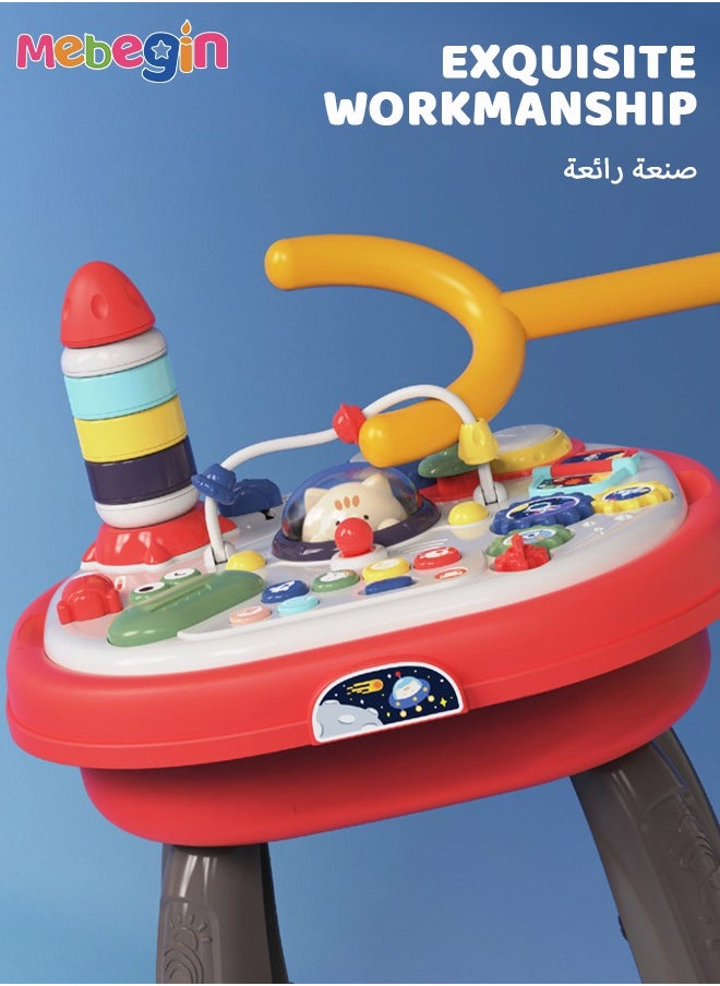 ميبيجين - ألعاب طاولة أنشطة للأطفال الصغار 5 في 1 متعددة الأنشطة مكعبات كبيرة من الطوب مجموعة ألعاب مع 90 قطعة من اللبنات - Image 1