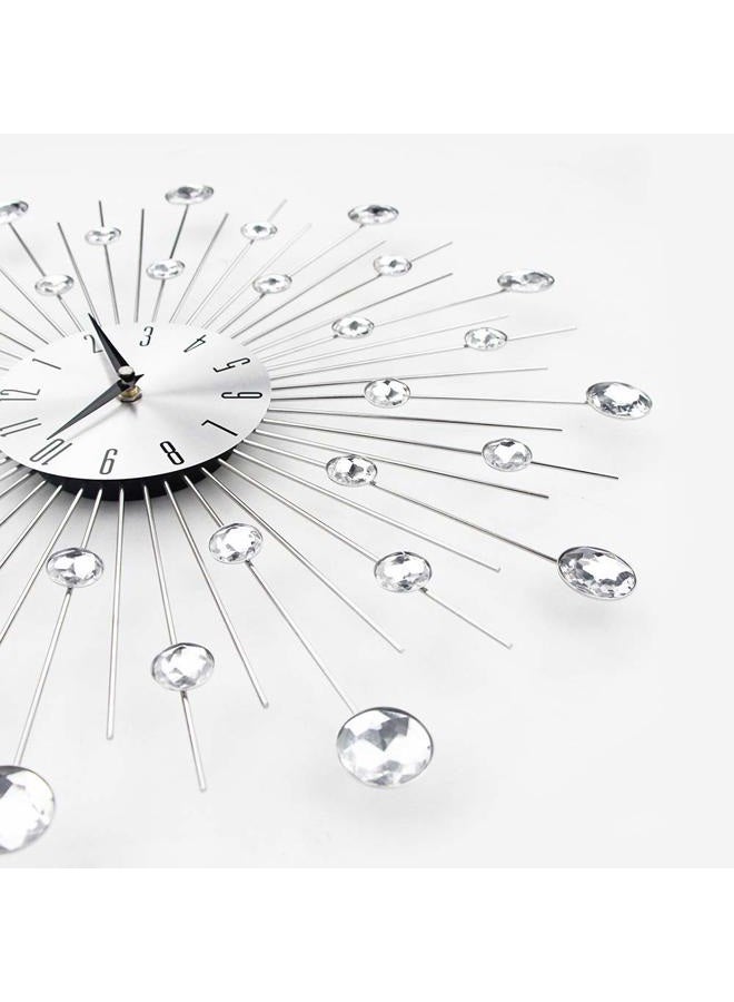 Timelike Wall Clock Stylish Diamond Clock Large Silent Non-ticking Arabic Numera Wall Clocks Décor for Living Room, Bedroom, Kitchen, Home Decor (50cm/ 20inch - Image 4