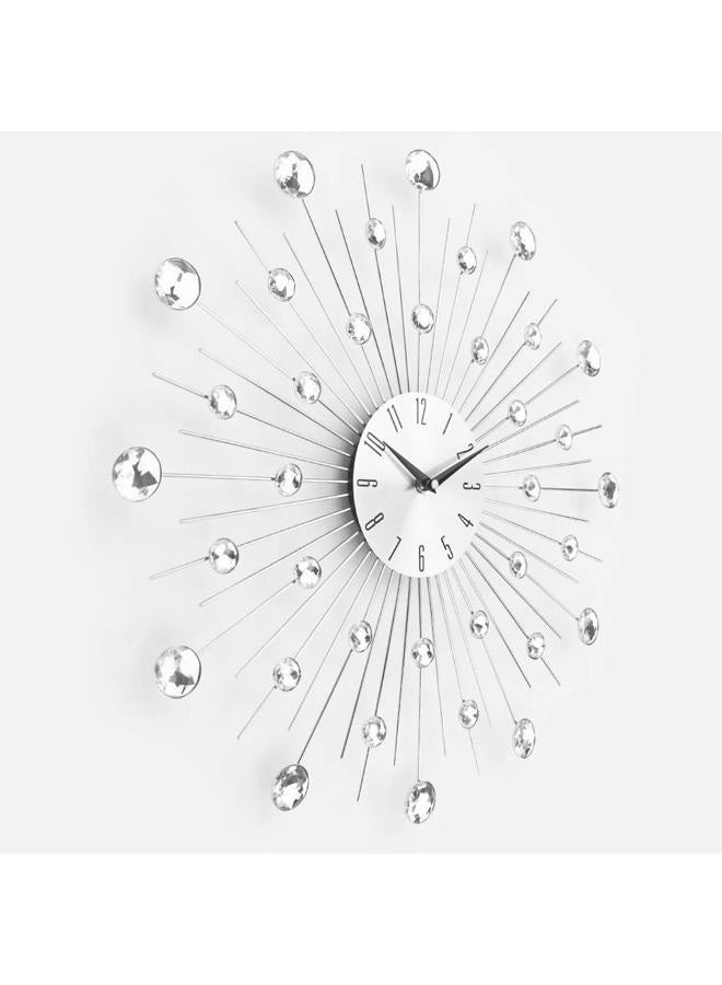 Timelike Wall Clock Stylish Diamond Clock Large Silent Non-ticking Arabic Numera Wall Clocks Décor for Living Room, Bedroom, Kitchen, Home Decor (50cm/ 20inch - Image 2