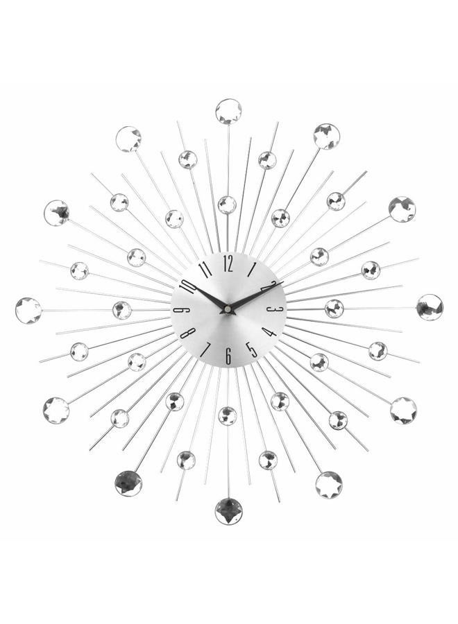Timelike Wall Clock Stylish Diamond Clock Large Silent Non-ticking Arabic Numera Wall Clocks Décor for Living Room, Bedroom, Kitchen, Home Decor (50cm/ 20inch - Image 1