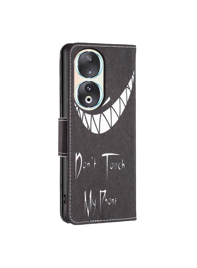 اس-توب جراب هاتف جلدي بنمط رسم ملون لهاتف Honor 90 5G - Image 3