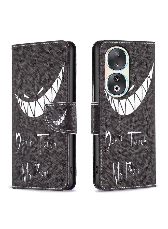 اس-توب جراب هاتف جلدي بنمط رسم ملون لهاتف Honor 90 5G - Image 1