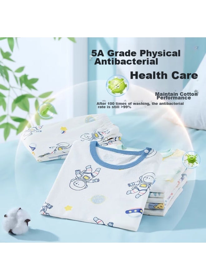 Beptides Beipesi Children's Pajamas, Summer Thin Pure Cotton, New Style, Boys And Girls Home Wear Set, Ice Silk Cool Feeling, Yuhang 110 - Image 3