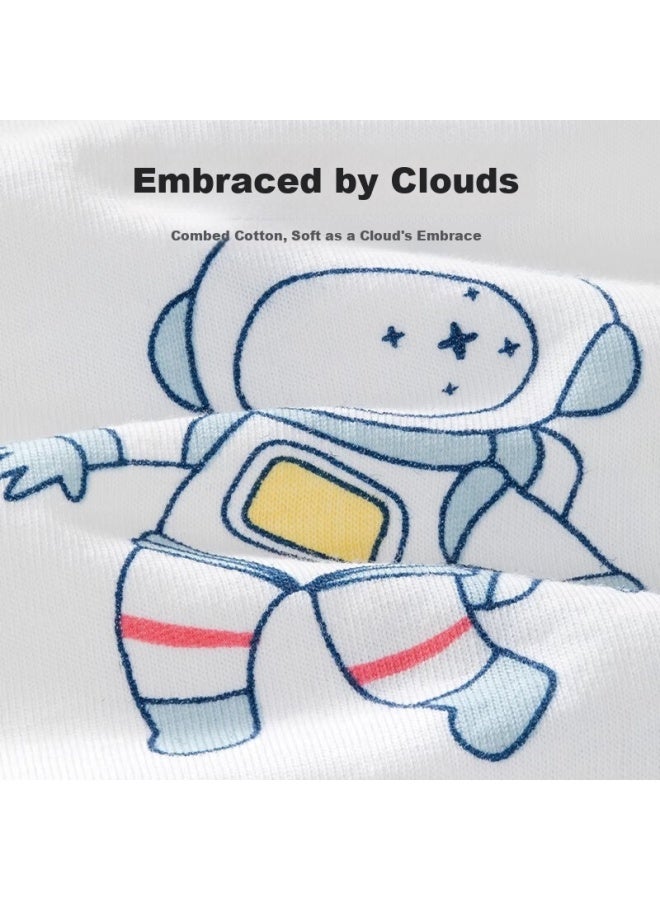 Beptides Beipesi Children's Pajamas, Summer Thin Pure Cotton, New Style, Boys And Girls Home Wear Set, Ice Silk Cool Feeling, Yuhang 110 - Image 4