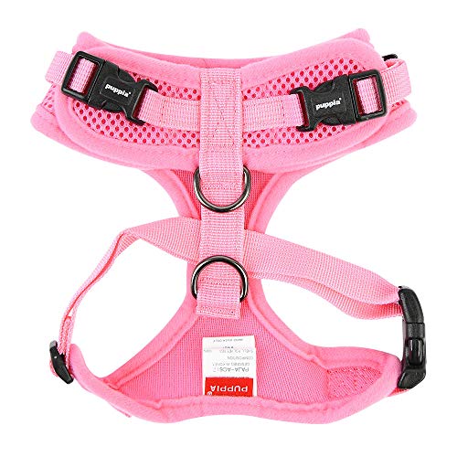 PUPPIA Authentic Puppia RiteFit Harness with Adjustable Neck, Pink, Large - Image 2