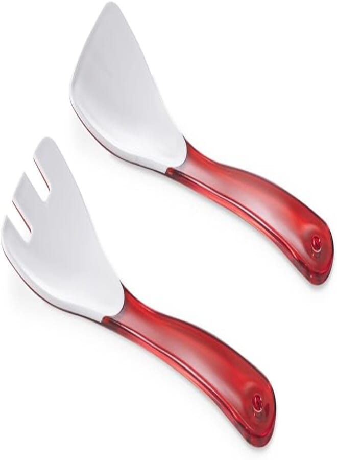 Omada SQUARE Salad Servers Set - Red, M3550RR