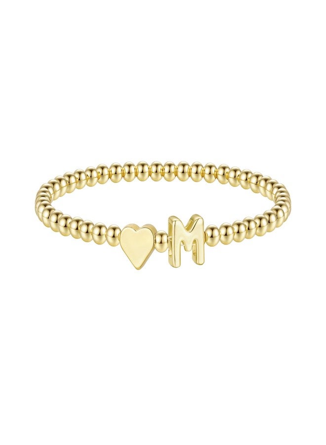 M MOOHAM Gifts for Teen Girls - 6 7 8 9 10 11 12 13 14 15 16 Year Old Girl Birthday Gifts for Teen Tween Kids Gold Initial Heart M Charm Bracelet Jewelry - Image 1