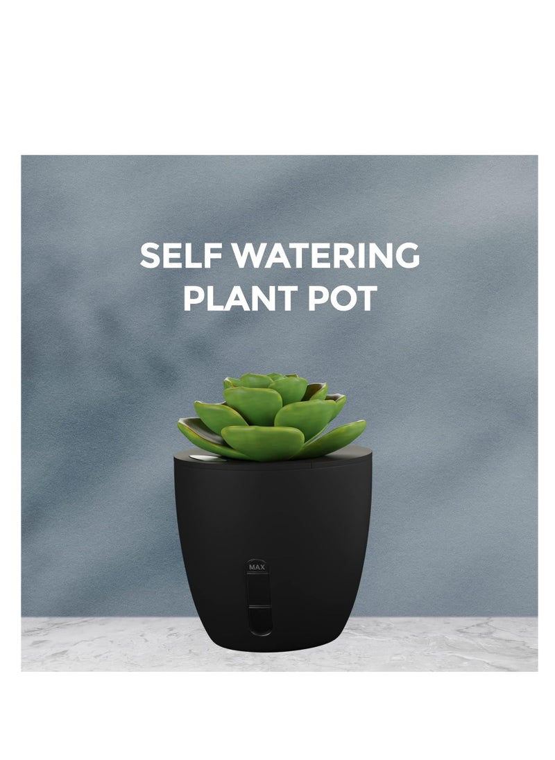 EO eo Pen Stand for Study Table with Self-Watering Plant Pot, Glasses & Smartphone Holder – Desk Organizer & Pencil Holder for Office, Home, Kids, Students, Study Room (Desk Station Black)  - Image 4