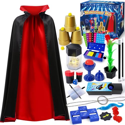 PATIFEED Magic Kit Magic Set with Magician Costume for Kids Age 68 Magic Tricks for Kids Ages 6 7 8 9 10 11 12 Year Old - Image 1