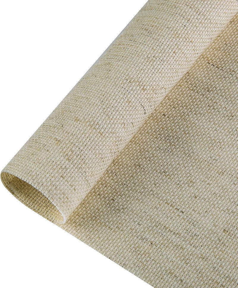 CANFOISON Aida Cloth Big Size 14 Count Natural Oatmeal Cross Stitch Fabric 60 inch by 36 inch 60 inch by 1 Yard - Image 1