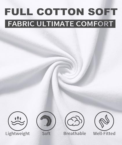 ZITY 3 Pack Mens Cotton T Shirts Crew Neck Short Sleeve Tees Lightweight Breathable Tshirts for Men L White - Image 4