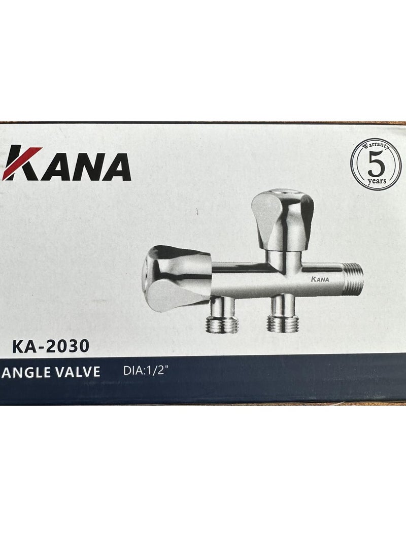 Two-way angle valve, chrome thread,1/2 inch - Image 2