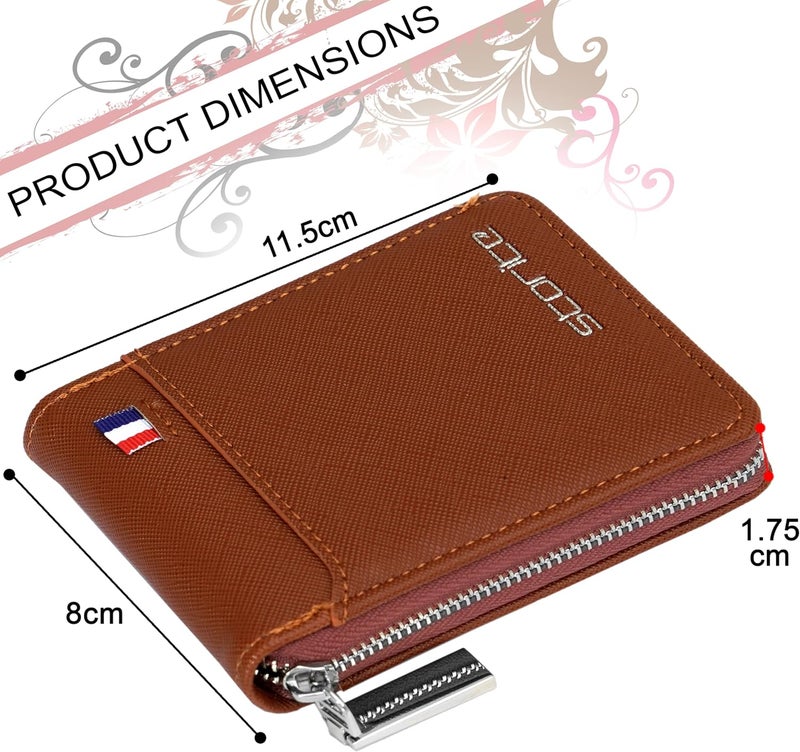 Storite PU Leather 9 Slot Vertical Credit/Debit Card Holder Wallet for Men & Women – Light Brown (11.5 x 1.75 x 8 cm) – Pack of 2 - Image 2