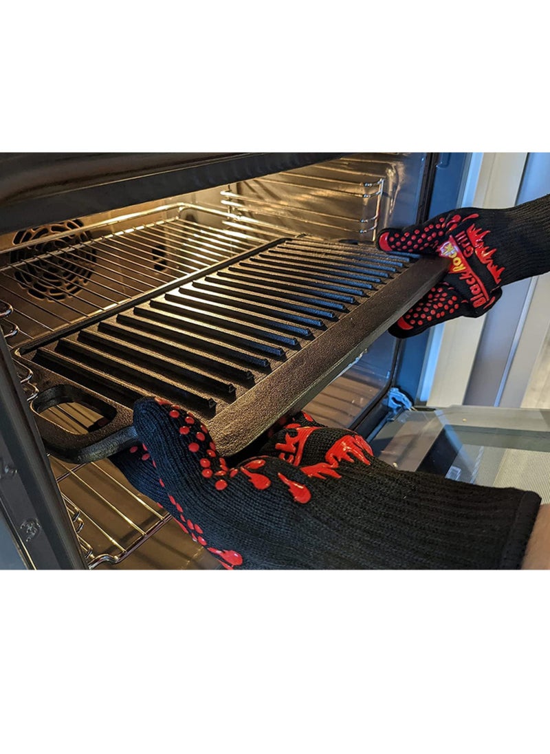 RATSAW - Black Rock Grill Cast Iron Griddle Reversible Grill Pan BBQ Plate 46cm x 23cm - Image 1