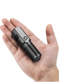 Arabest Mini Flashlight, Rechargeable Flashlight, 1500 High Lumen Small Flashlight for Camping/Hiking/Daily Use (Black)  - Image 1