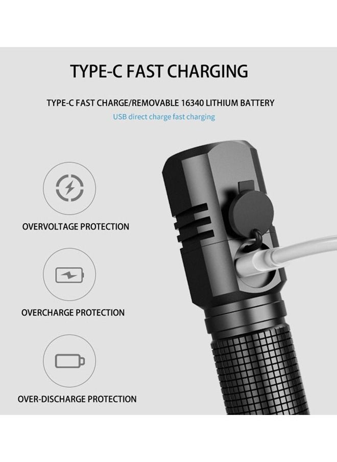 Arabest Mini Flashlight, Rechargeable Flashlight, 1500 High Lumen Small Flashlight for Camping/Hiking/Daily Use (Black)  - Image 5