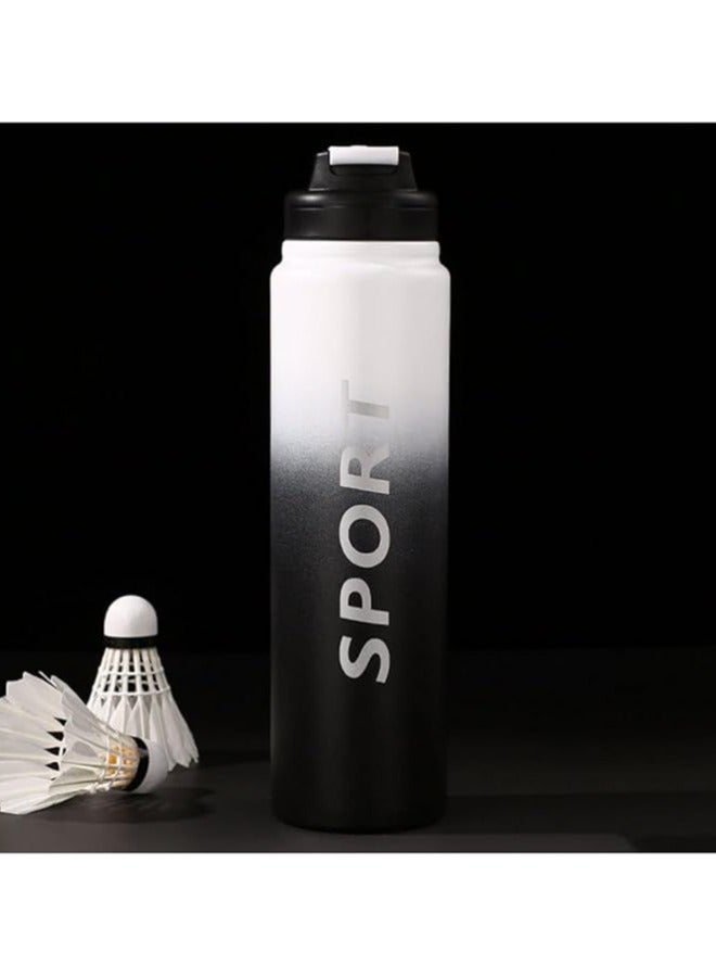 Generic 600ml Gradient Sports Water Bottle – Leakproof Flip Straw Lid, Travel-Friendly Hydration for Gym, Outdoor, and Everyday Use  - Image 1