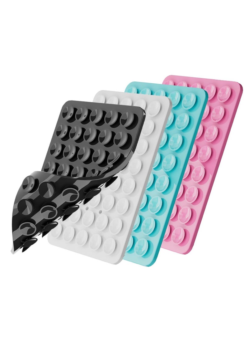 Generic 4 Pack Suction Cup Phone Mount, Double Sided Silicone Suction Phone Case, Hands-Free Mobile Stand, Compatible with iPhone and Android Cases, Suitable for Selfies & Videos  - Image 1