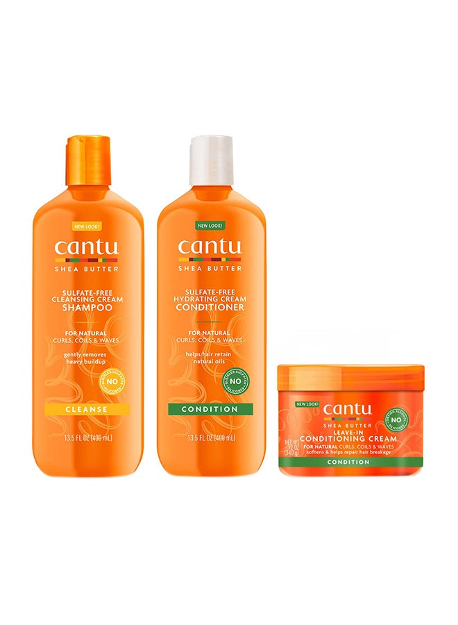 Pack Of 3 Shea Butter Hair Cleansing Set