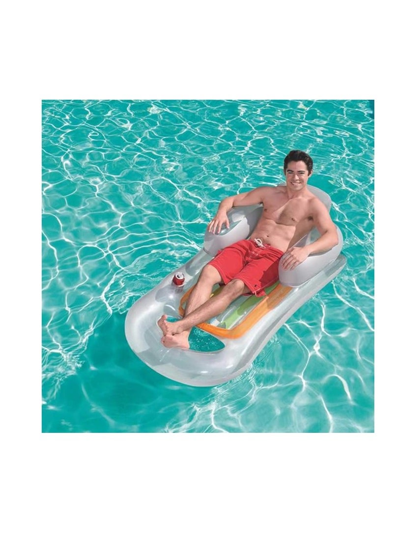 Bestway Designer Inflatable Pool Lounger – Stylish Blue Floating Chair for Ultimate Relaxation - Image 2