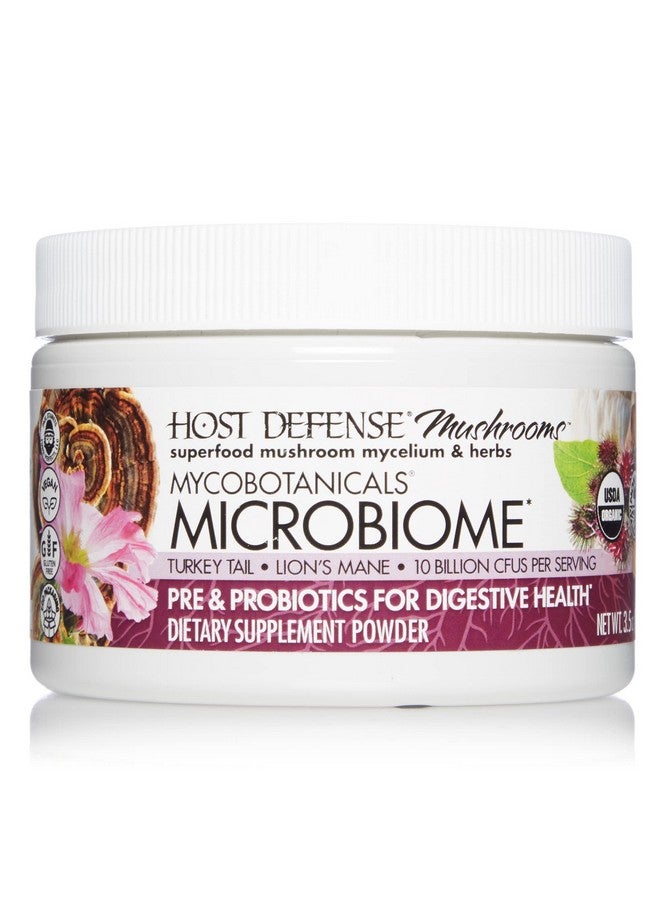 Host Defense Mycobotanicals Microbiome Powder Digestive Support With Probiotics Mushroom Supplement 3.5 Oz Plain - Image 1