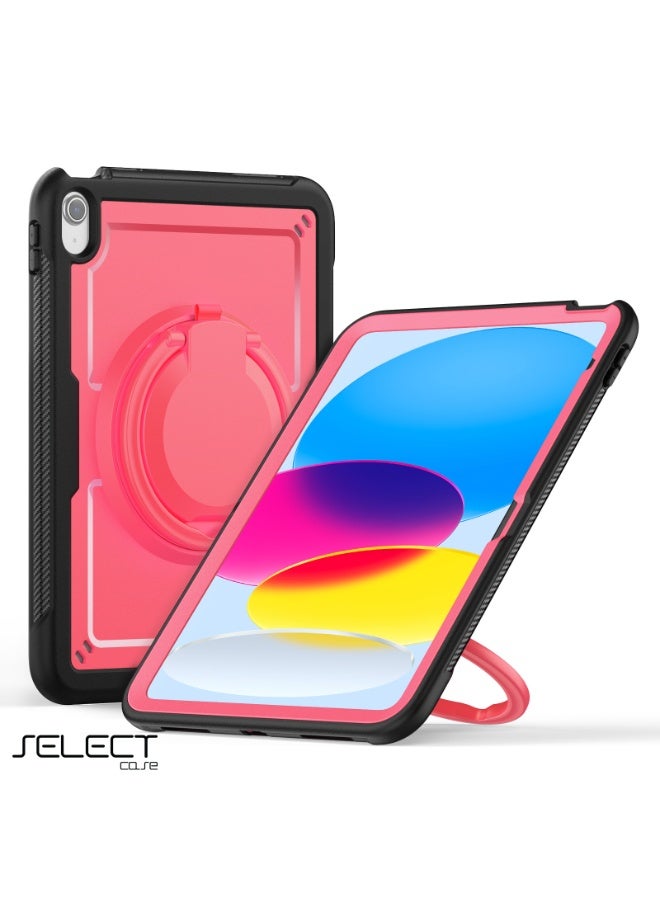 Select " Shockproof iPad Case – Kid-Safe Design Compatible with iPad 9th Generation (10.2-inch), in Pink. Features Thermoline Technology, 360° Rotatable, equipped with a Foldable Kickstand for easy viewing and use." - Image 2