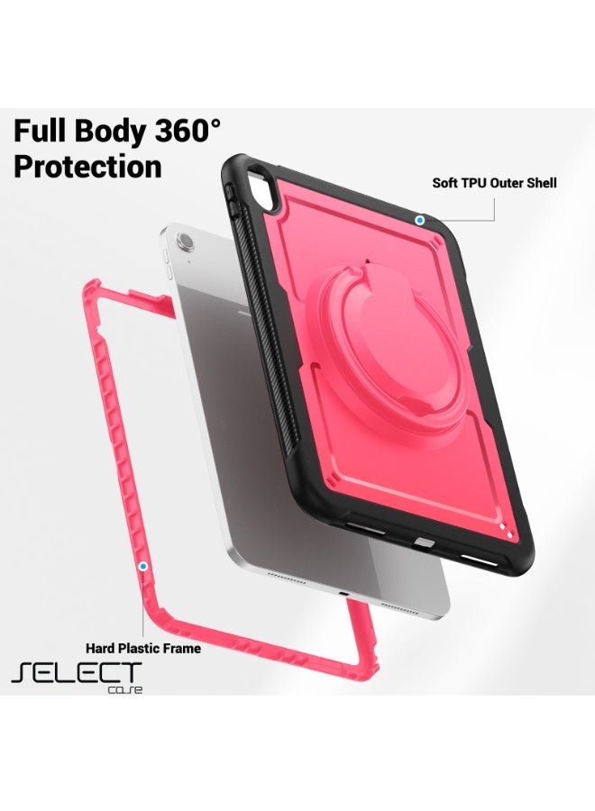 Select " Shockproof iPad Case – Kid-Safe Design Compatible with iPad 9th Generation (10.2-inch), in Pink. Features Thermoline Technology, 360° Rotatable, equipped with a Foldable Kickstand for easy viewing and use." - Image 3