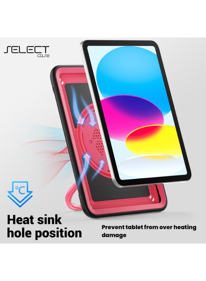 Select " Shockproof iPad Case – Kid-Safe Design Compatible with iPad 9th Generation (10.2-inch), in Pink. Features Thermoline Technology, 360° Rotatable, equipped with a Foldable Kickstand for easy viewing and use." - Image 5