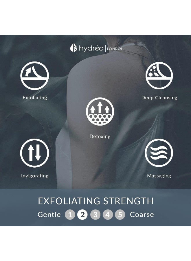 Hydrea London Exfoliating Gloves - Carbonised Bamboo Face Exfoliator & Body Scrubber for Men & Women - Image 3