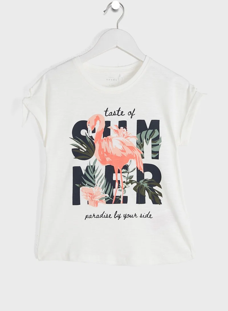 NAME IT Kids Leaf Print T-Shirt