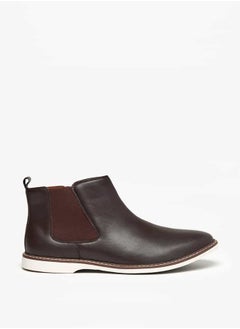 LBL by Shoexpress Men Solid Chelsea Boots with Gusset Detail and Zip Closure  - Image 2