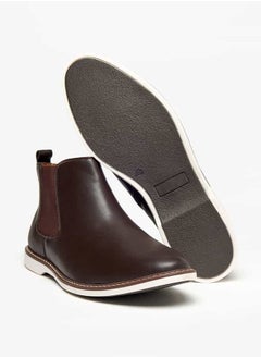 LBL by Shoexpress Men Solid Chelsea Boots with Gusset Detail and Zip Closure  - Image 3