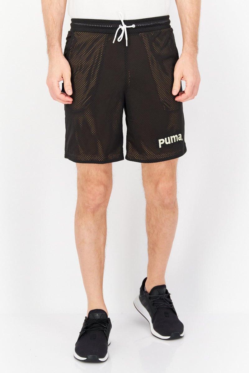 PUMA Men Relaxed Fit Drawstring Training Shorts, Black - Image 1