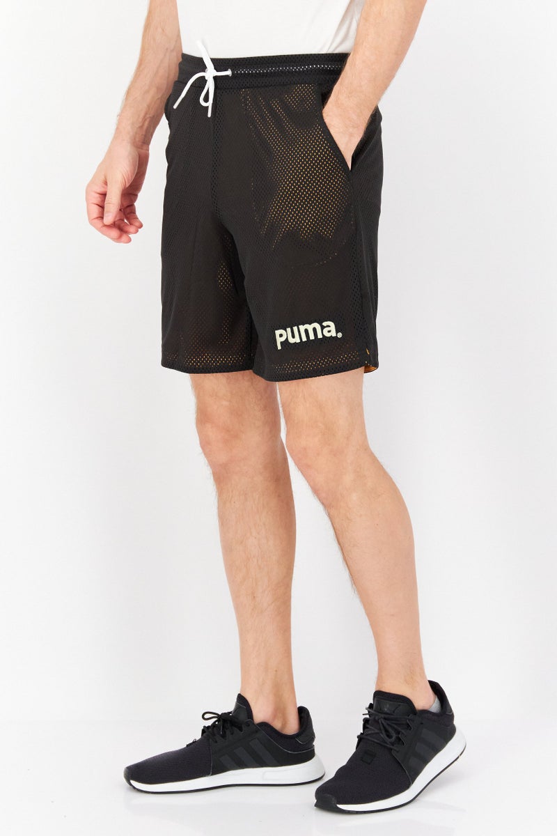 PUMA Men Relaxed Fit Drawstring Training Shorts, Black - Image 4