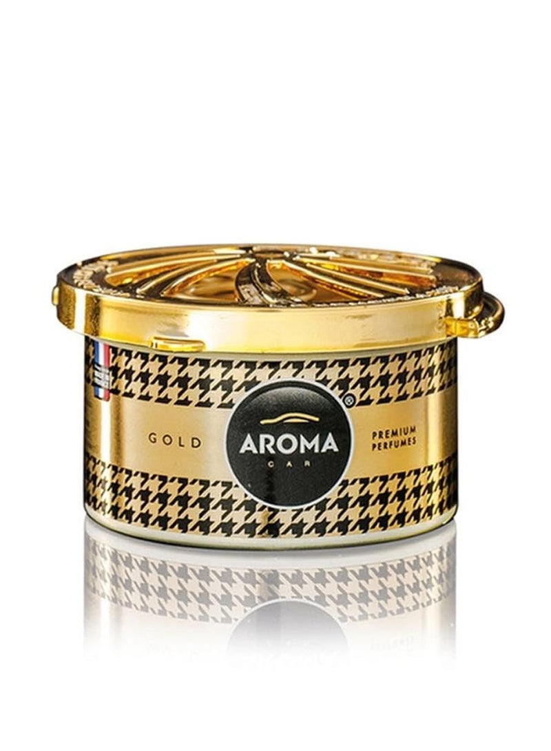 Aroma Car Dashboard Perfume Gold 40g – Long-Lasting air Freshner, Adjustable Fragrance, Leak-Proof Design - Image 1