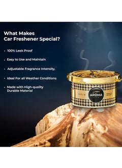 Aroma Car Dashboard Perfume Gold 40g – Long-Lasting air Freshner, Adjustable Fragrance, Leak-Proof Design  - Image 5