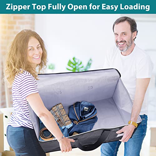 Fabspace Moving Bags Heavy Duty with Strong Zippers and Handles Collapsible Moving Supplies, Storage Totes for Packing & Moving Storing 125L 10Pack - Image 4