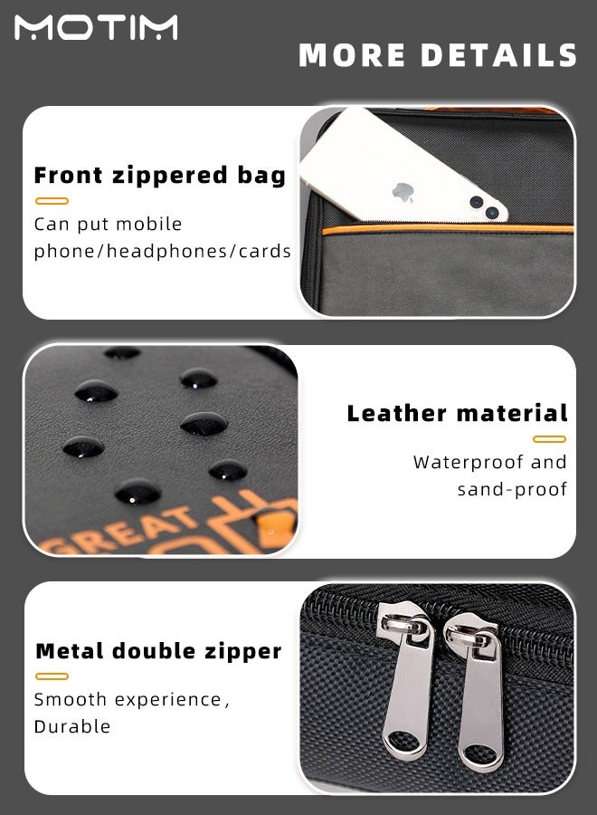 Motim Electronics Bag, 3 Layer Cable Organizer Bag Travel Clutch Bag Pouch, Watreproof Tech Pouch for Cosmetics, Cables, Camera Batteries, Power Bank, SD/TF Cards, Hard Disk, Versatile Tech Organizer  - Image 5