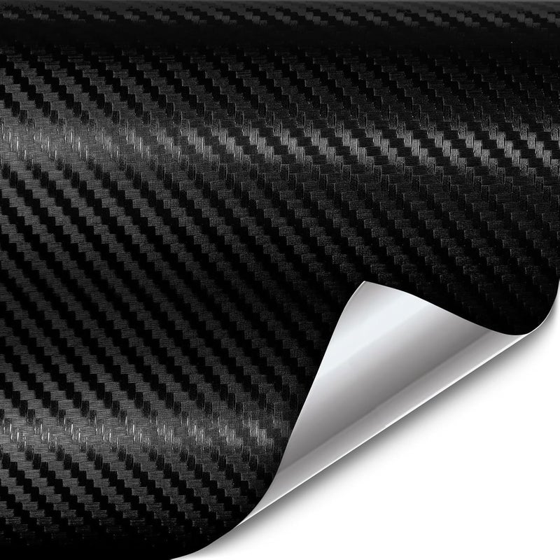 KAPIX Self Adhesive 4D Vinyl Carbon Fiber Textured Sheet Roll for Cars and Motorcycles, Interior/Exterior DIY Decoration | Black Carbon Fiber || (6.67ft x 1ft) - Image 1